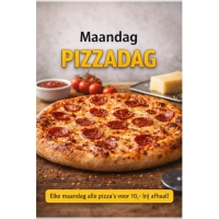 Kies je pizza en drankje met patat